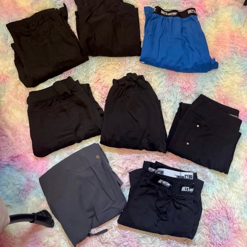Large Petite Scrub Pants Greys Anatomy Bundle x8 PAIRS